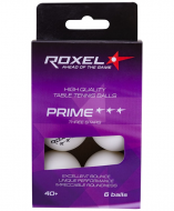 Мячи для настольного тенниса Roxel 3* Prime белый 6 шт. УТ-00015364